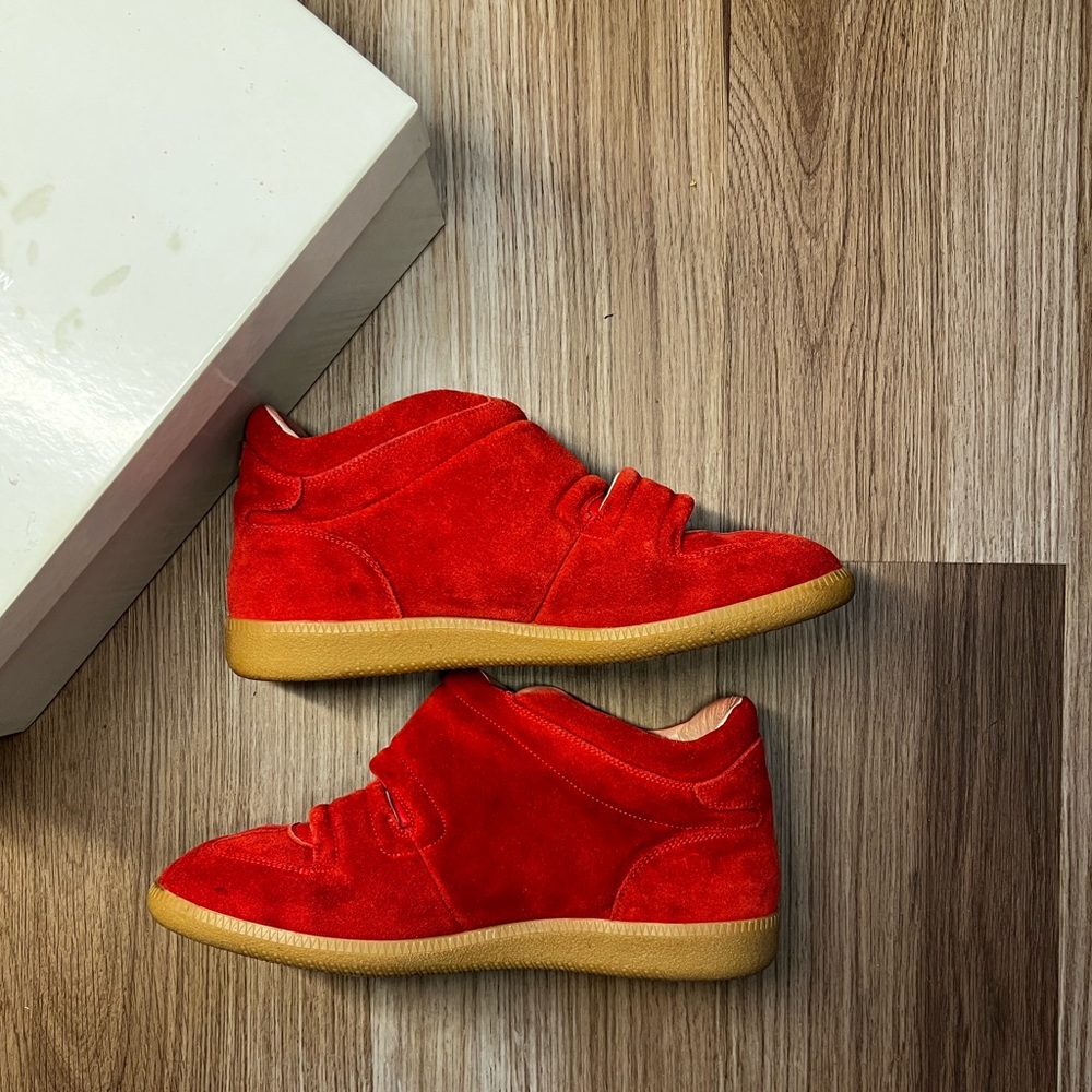 Maison Margiela Double Strap Future Low (Red Suede) Size 10 (44eu) - Picture 2 of 9